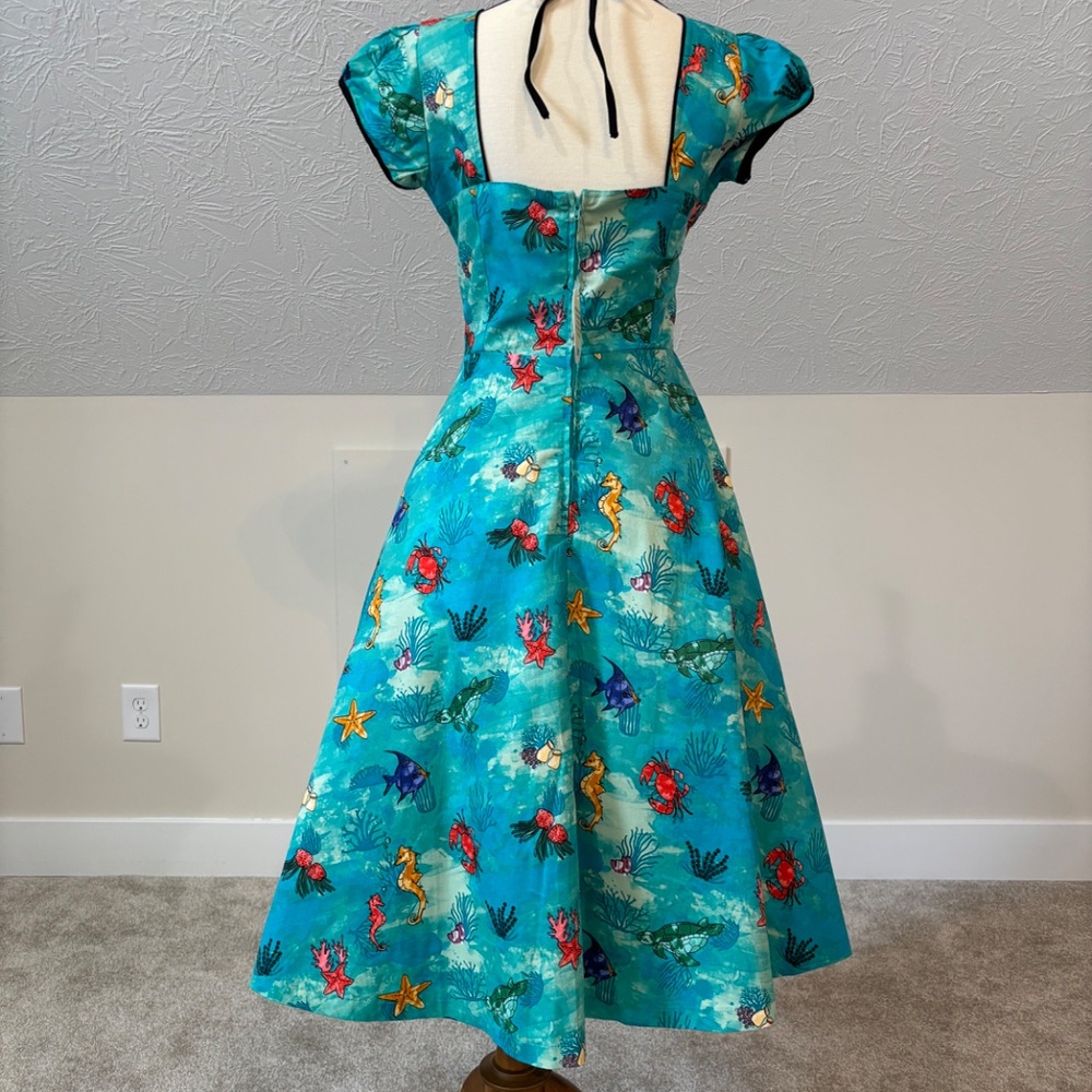 NWT! Lindy Bop Bella Dress in Seahorse Print XS - Picture 2 of 9